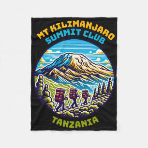 Mt Kilimanjaro Summit Club Tanzania Africa's Highe Fleece Blanket
