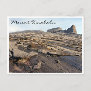 mt kinabalu rocky postcard
