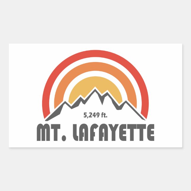 Mt. Lafayette New Hampshire Rectangular Sticker (Front)