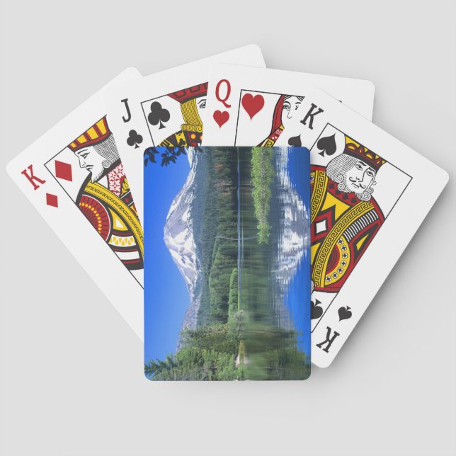 Mt. Lassen rises above Manzanita Lake Playing Cards (Back)