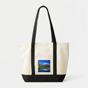 Mt. Lassen rises above Manzanita Lake Tote Bag