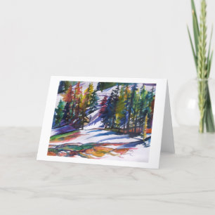 "Mt Lassen Snow "  in watercolor by Card