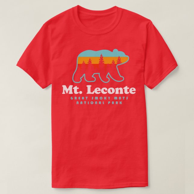 Mt Leconte Great Smoky Mountains Bear T-Shirt (Design Front)