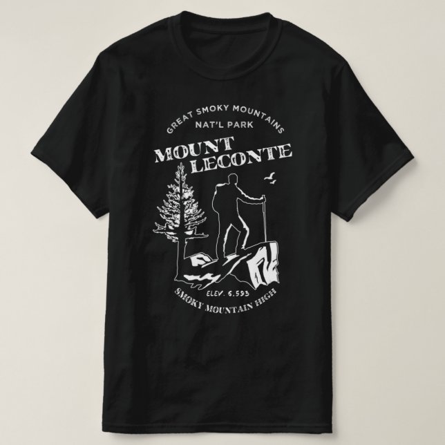 Mt Leconte   Great Smoky Mountains T-Shirt (Design Front)