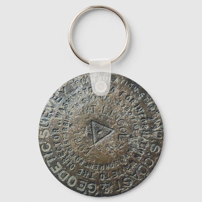 Mt. Lincoln Fourteener Benchmark Key Ring (Front)