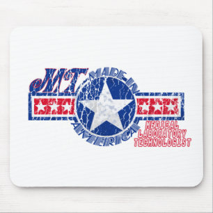 MT MADE IN THE USA PATRIOTIC MEDICAL TECHNOLOGIST MOUSE PAD