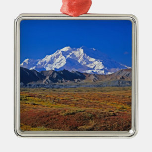Mt . McKinley Denali National Park , Alaska. Metal Ornament