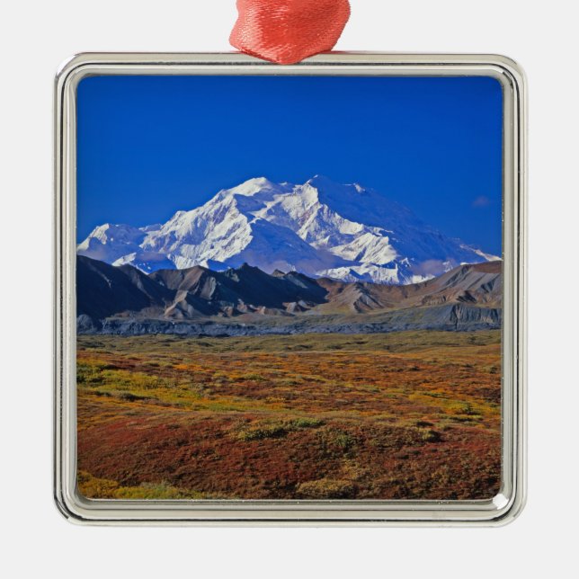 Mt . McKinley Denali National Park , Alaska. Metal Ornament (Front)