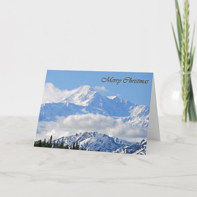 Mt. McKinley - Merry Christmas Holiday Card (Front)