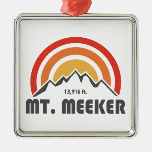 Mt. Meeker Colorado Metal Ornament