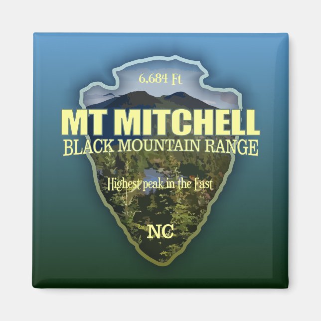 Mt Mitchell (arrowhead) Magnet (Front)