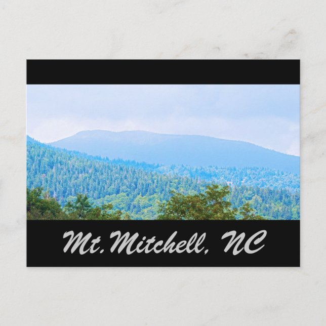 Mt.Mitchell NC Postcard (Front)