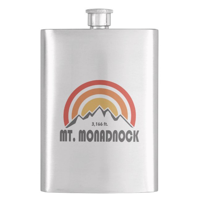 Mt. Monadnock New Hampshire Hip Flask (Front)