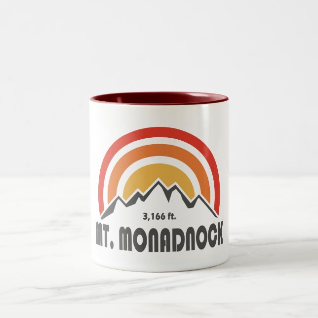 Mt. Monadnock New Hampshire Two-Tone Coffee Mug (Center)