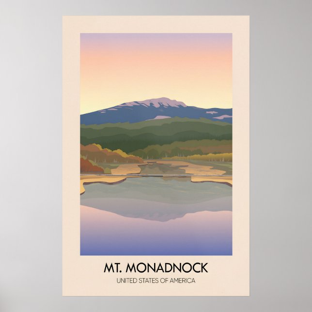 Mt Monadnock USA Travel Poster (Front)