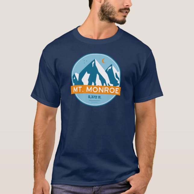 Mt. Monroe New Hampshire Stars Moon T-Shirt (Front)