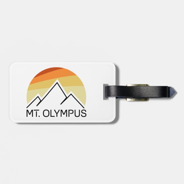 Mt. Olympus Washington Retro Luggage Tag (Back Horizontal)