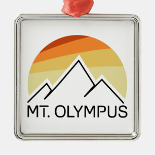 Mt. Olympus Washington Retro Metal Ornament