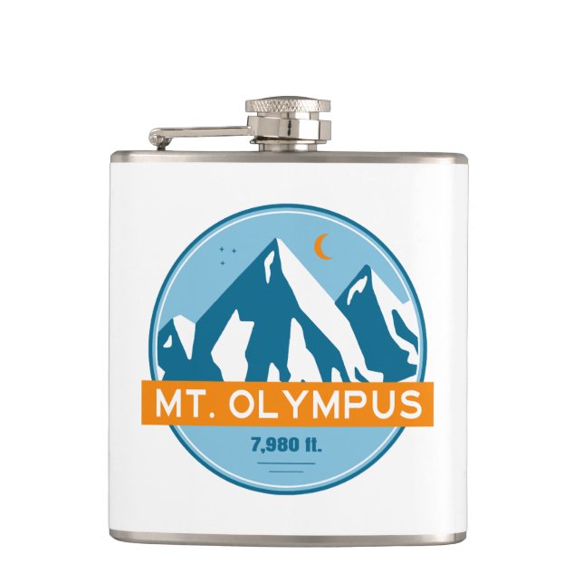 Mt. Olympus Washington Stars Moon Hip Flask (Front)