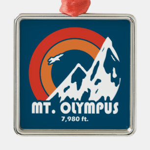 Mt. Olympus Washington Sun Eagle Metal Ornament