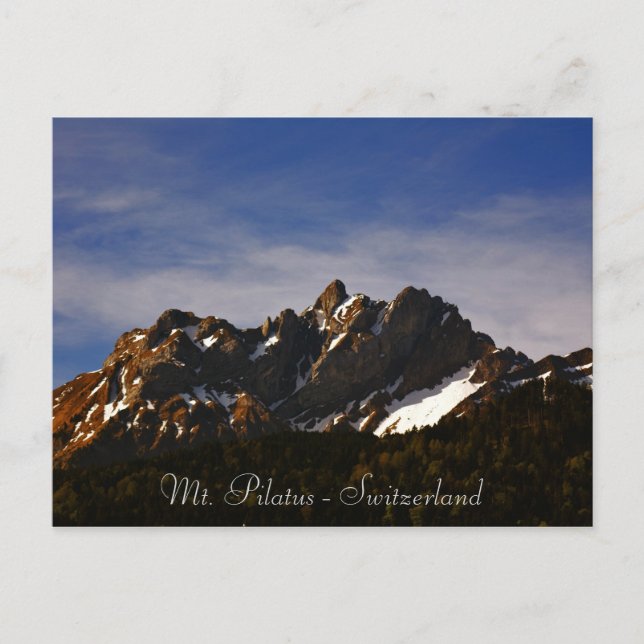 Mt. Pilatus in lucerne switzerland photo postcard (Front)