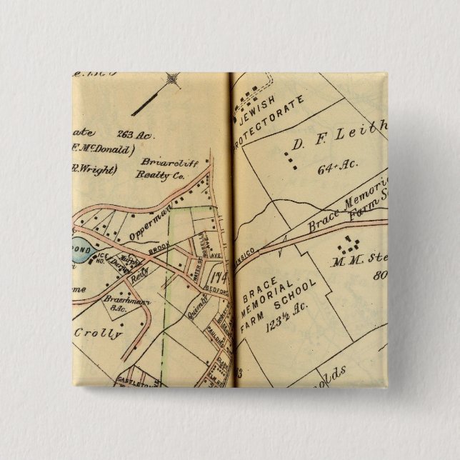 Mt. Pleasant, New York 3 15 Cm Square Badge (Front)