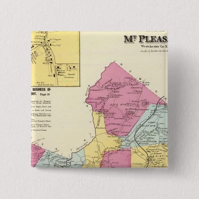 Mt Pleasant, Town 15 Cm Square Badge (Front)