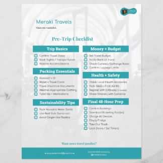 MT Pre-Trip Checklist