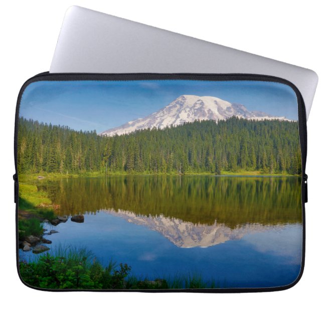 Mt. Rainier and Reflection Lake Laptop Sleeve (Front)