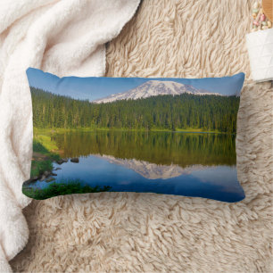 Mt. Rainier and Reflection Lake Lumbar Cushion