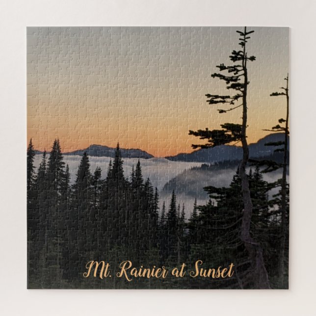 Mt. Rainier at Sunset Jigsaw Puzzle (Vertical)