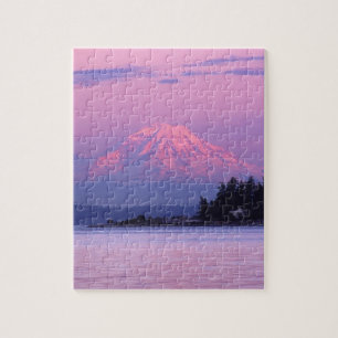 Mt. Rainier at Sunset, Washington State. Jigsaw Puzzle