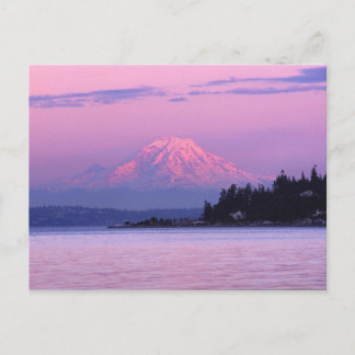 Mt. Rainier at Sunset, Washington State. Postcard