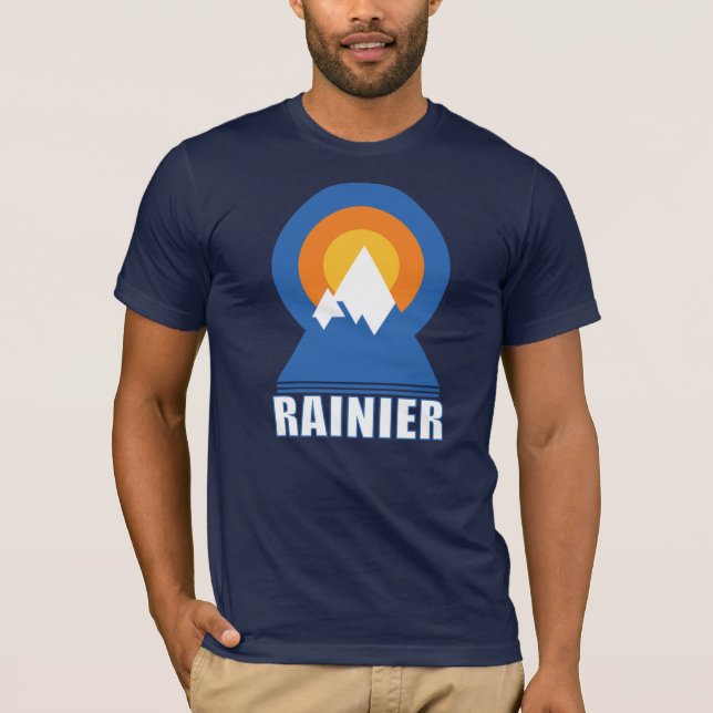 Mt Rainier Hike Sunset T-Shirt (Front)