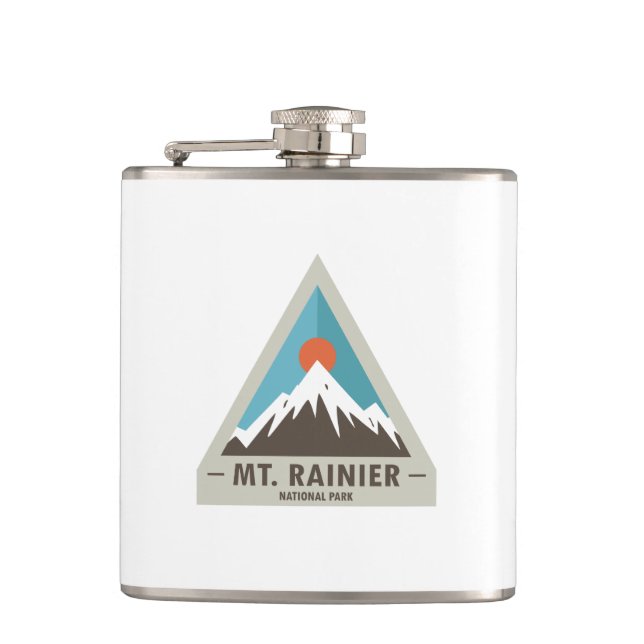 Mt. Rainier National Park Hip Flask (Front)