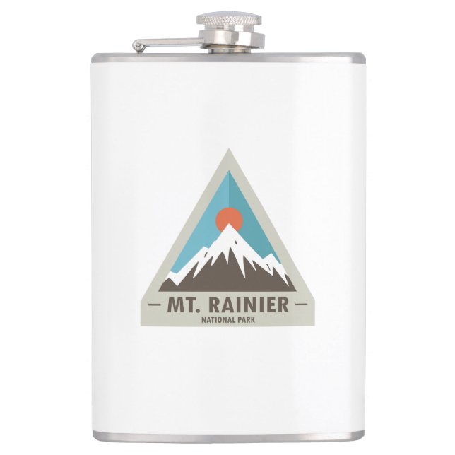 Mt. Rainier National Park Hip Flask (Front)