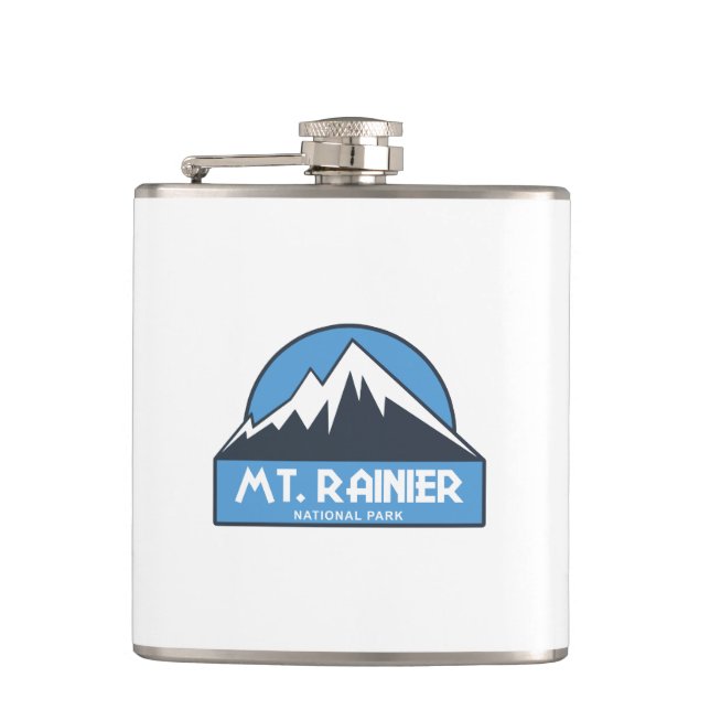 Mt. Rainier National Park Hip Flask (Front)