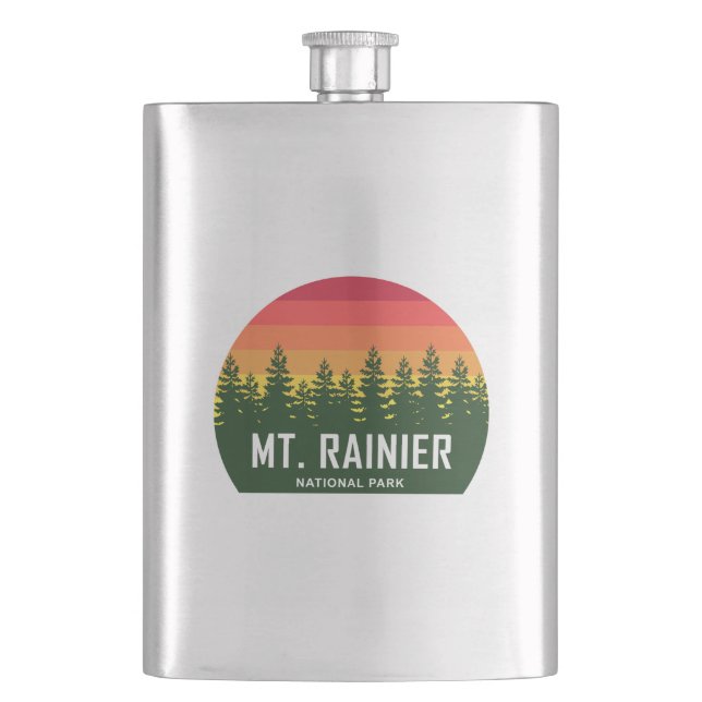 Mt. Rainier National Park Hip Flask (Front)