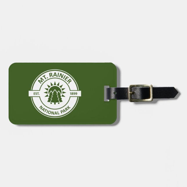Mt. Rainier National Park Luggage Tag (Front Horizontal)