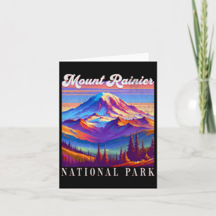 Mt. Rainier National Park Mountain Art Souvenir 1  Card