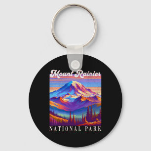 Mt. Rainier National Park Mountain Art Souvenir 1  Key Ring