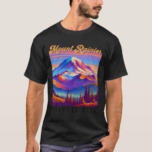 Mt. Rainier National Park Mountain Art Souvenir T-Shirt