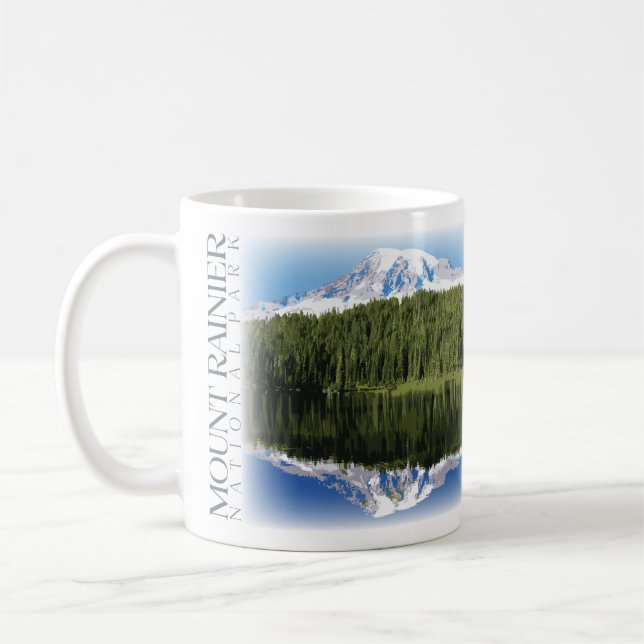 Mt. Rainier National Park Mug, Washington Cup (Left)