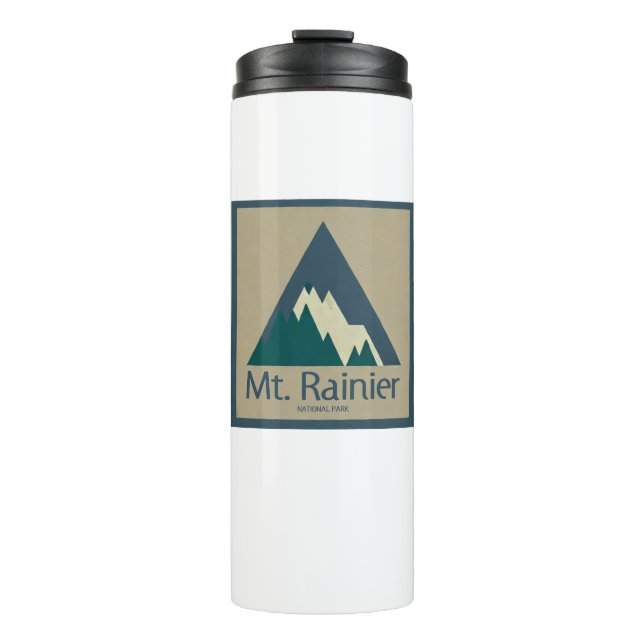 Mt. Rainier National Park Rustic Thermal Tumbler (Front)