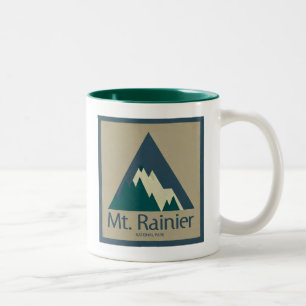 Mt. Rainier National Park Rustic Two-Tone Coffee Mug