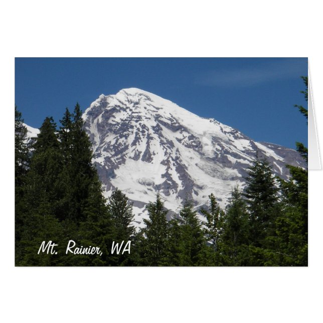 Mt Rainier Paridise Blank Card (Front Horizontal)
