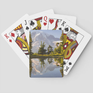 Mt. Rainier reflected in a tarn near Plummer Peak Playing Cards