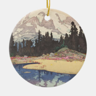 Mt. Rainier (Reniya-Yama) American Series Hiroshi Ceramic Ornament
