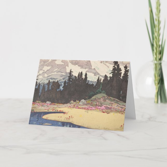 Mt. Rainier (Reniya-Yama) From The American Series Card (Front)