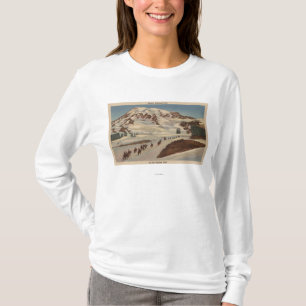 Mt. Rainier, WA - Men on Horseback on Skyline T-Shirt